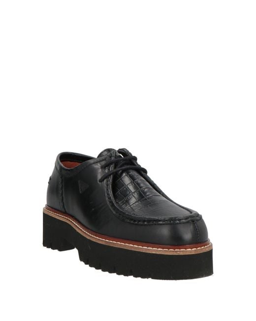 Docksteps Black Lace-Up Shoes Leather