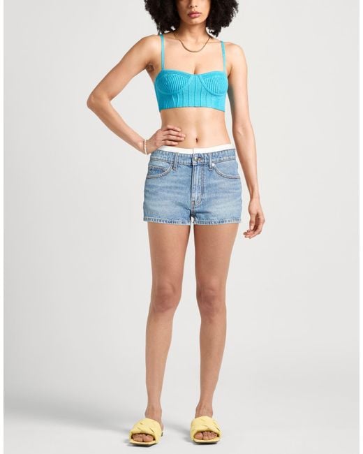 Alexander Wang Blue Denim Shorts