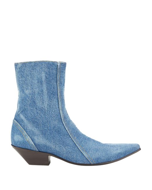 Acne Blue Ankle Boots