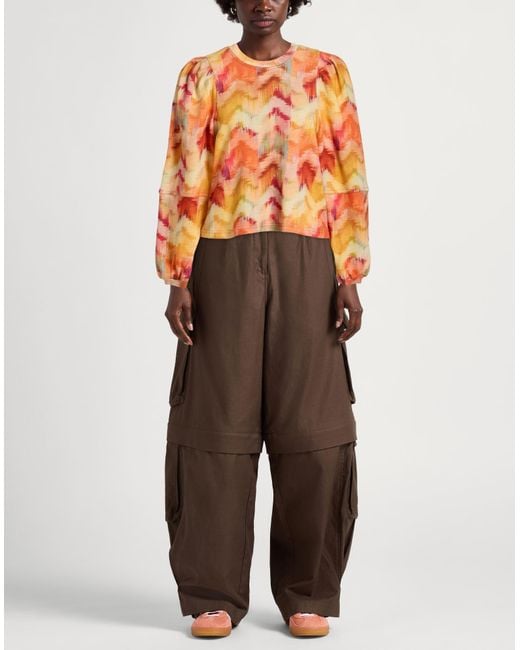Ba&sh Orange Sweatshirt Cotton, Elastane