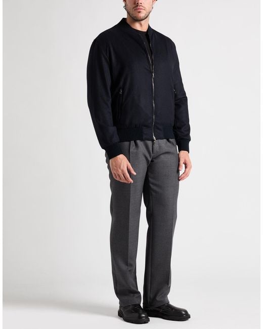 Barba Napoli Black Jacket Wool, Elastane for men