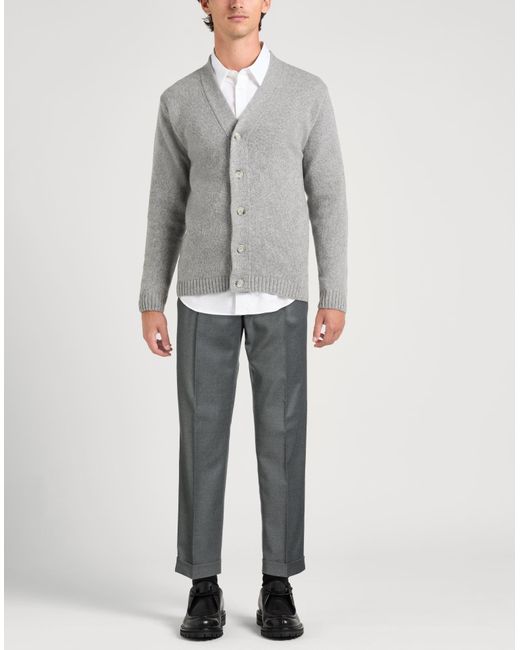 Paoloni Gray Pants Virgin Wool, Elastane for men