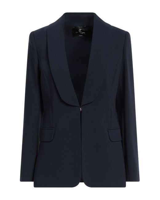 Cristinaeffe Blue Midnight Blazer Polyester