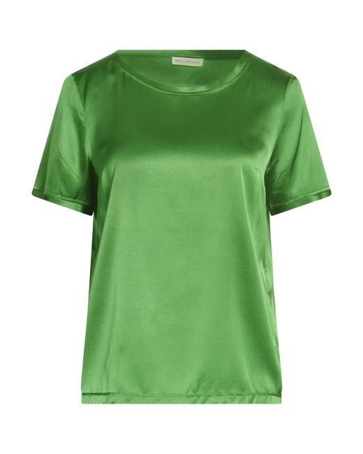 Camicettasnob Green Top Silk, Elastane