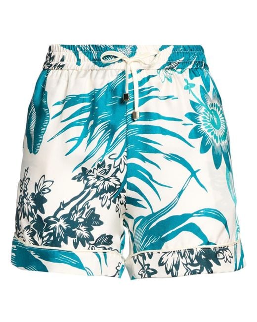 F.R.S For Restless Sleepers Blue Shorts & Bermuda Shorts Silk