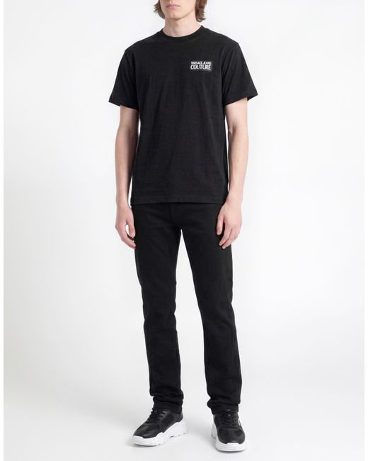Versace Jeans Couture Black T-Shirt Cotton for men