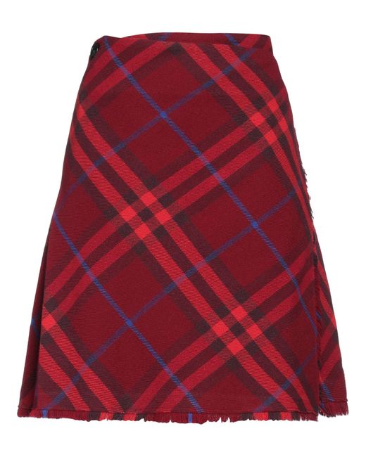Burberry Red Mini Skirt