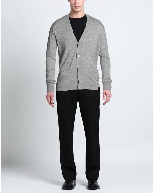 John Richmond Gray Cardigan for men