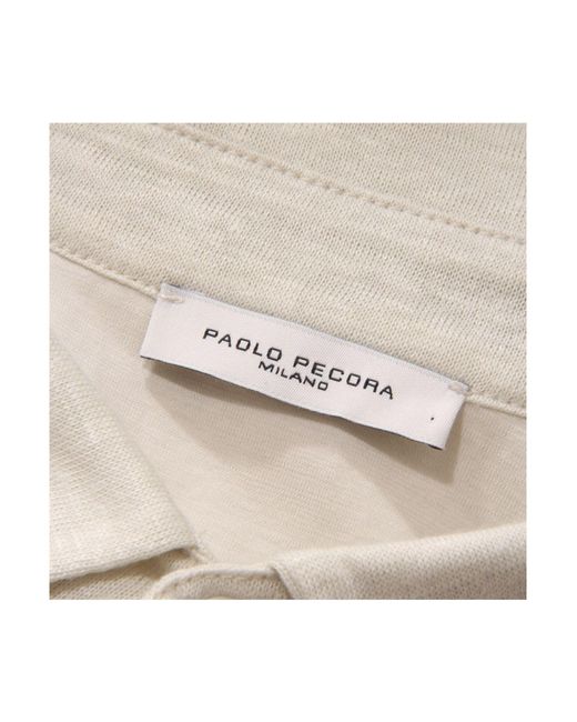 Polo Paolo Pecora pour homme en coloris White