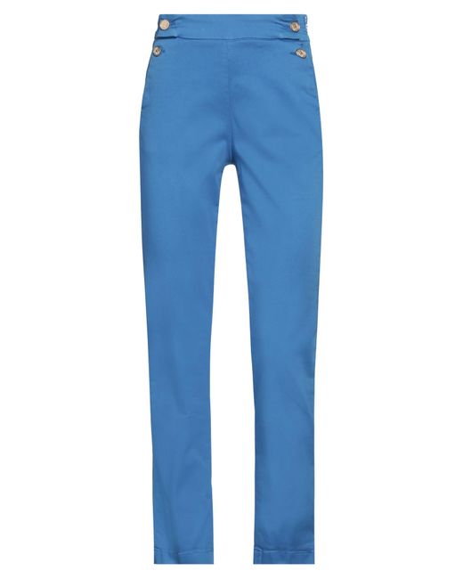 Liu Jo Blue Pants Cotton, Elastane