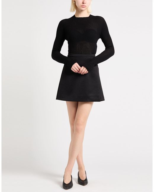 Erika Cavallini Semi Couture Black Sweater Virgin Wool
