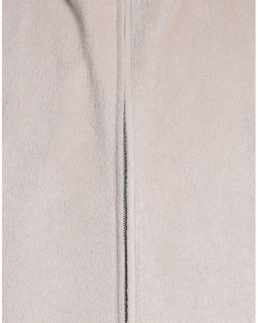 KIRED Gray Cream Coat Polyester, Acrylic, Wool for men