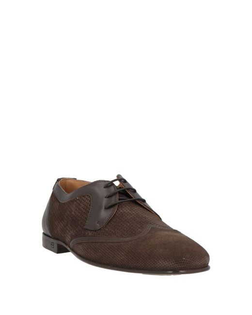 Baldinini Brown Dark Lace-Up Shoes Leather for men