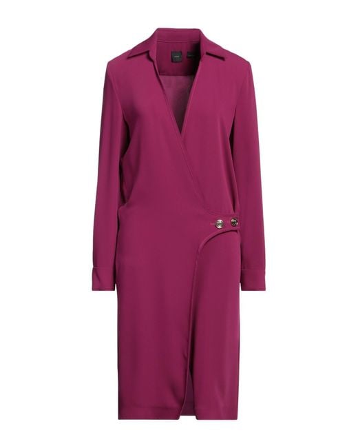 Pinko Purple Midi Dress Polyester