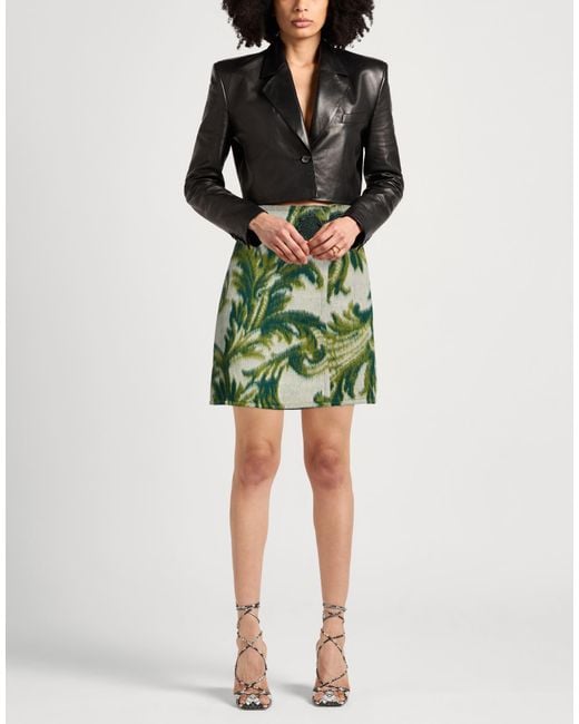 Etro Green Mini Skirt