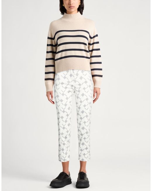 Peserico White Easy Pants Cotton, Elastane