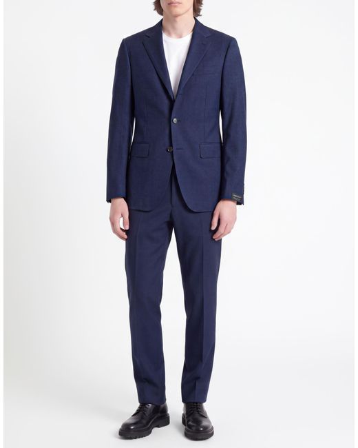 Canali Blue Suit Wool for men