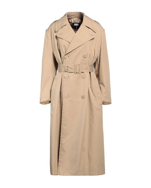 MM6 by Maison Martin Margiela Natural Overcoat & Trench Coat