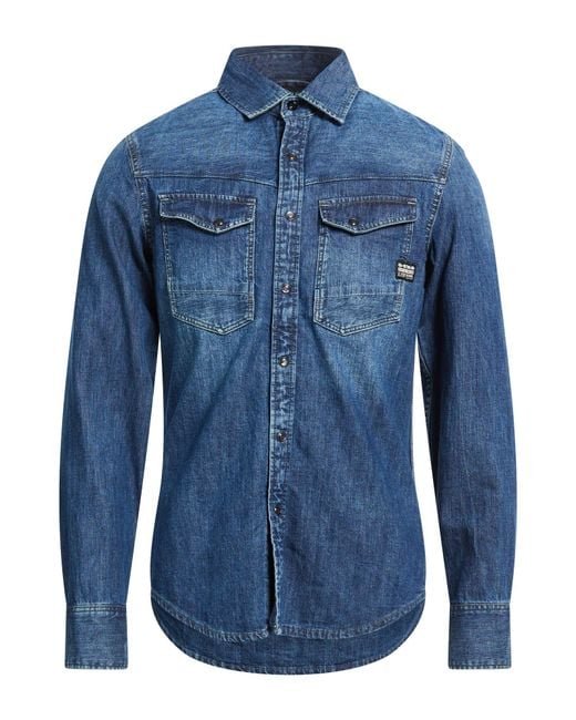 G-Star Blue Denim Shirts for men