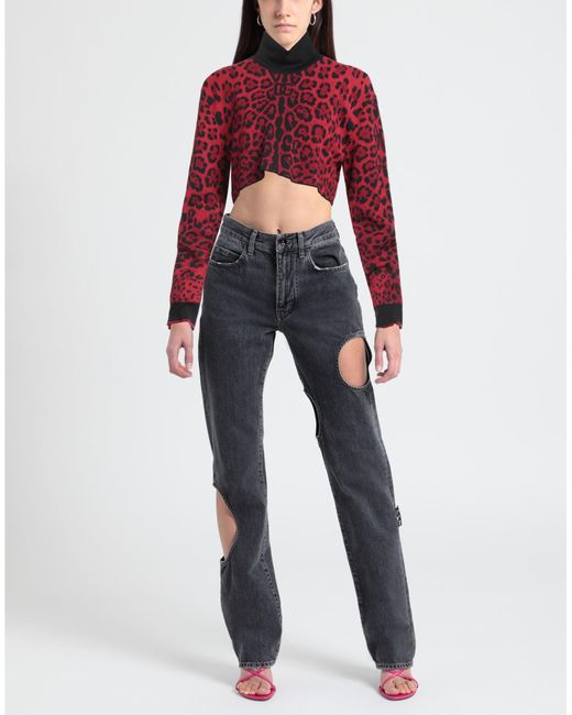 Dolce & Gabbana Red Rollkragenpullover