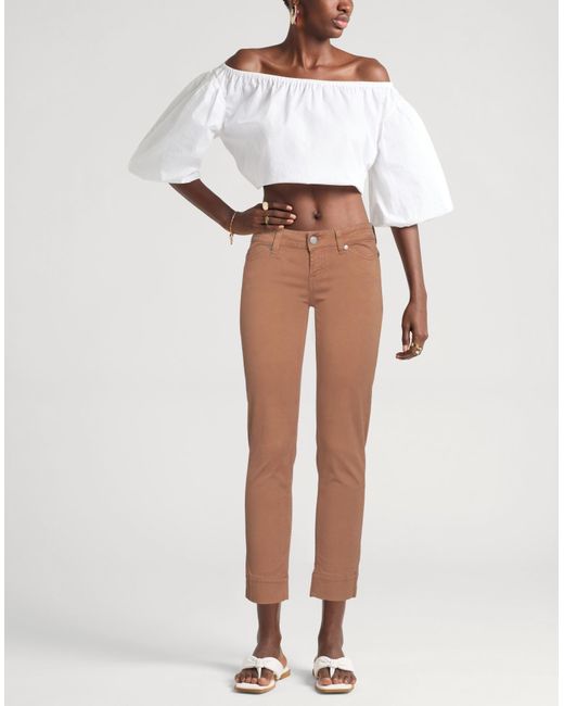 Jacob Cohen Brown Pants Cotton, Elastane