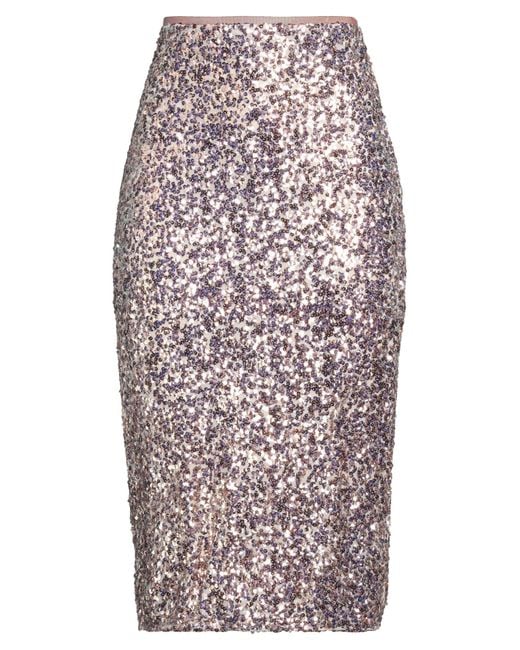 Anna Molinari Pink Blush Midi Skirt Polyester, Elastane