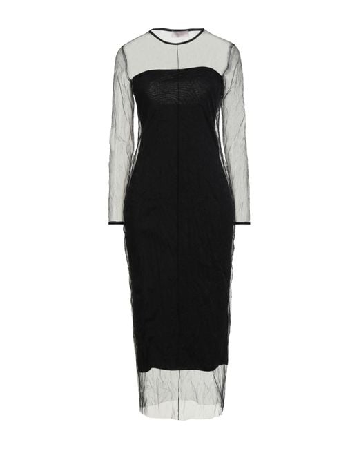 Motel Black Midi Dress