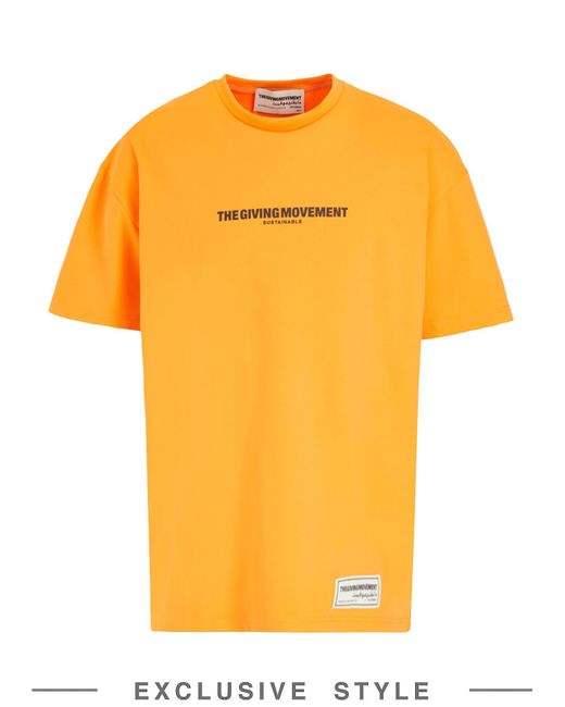 THE GIVING MOVEMENT x YOOX Yellow T-Shirt Recycled Polyester, Recycled Elastane