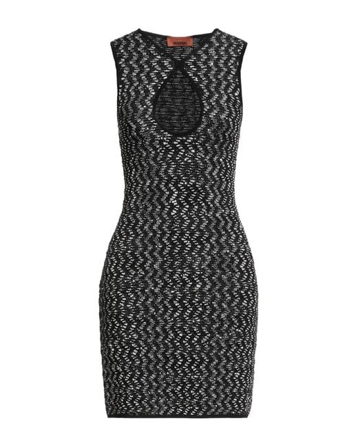 Missoni Black Mini Dress Viscose, Polyamide, Polyester, Elastane