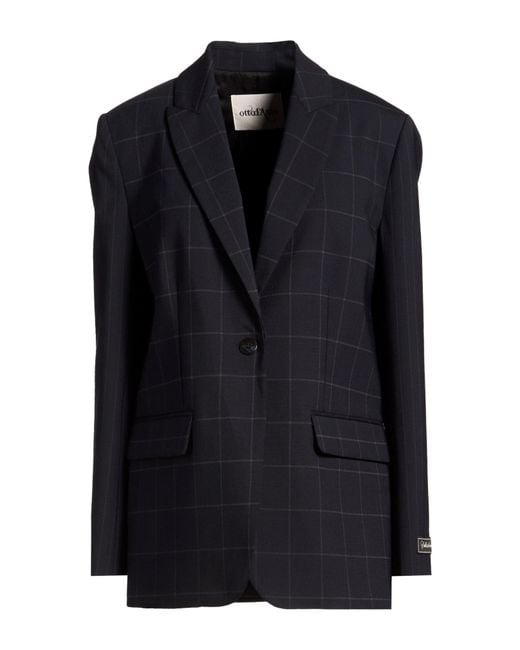 Ottod'Ame Blue Midnight Blazer Polyester, Wool, Elastane