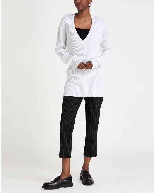 MM6 by Maison Margiela White Sweater Viscose, Polyamide