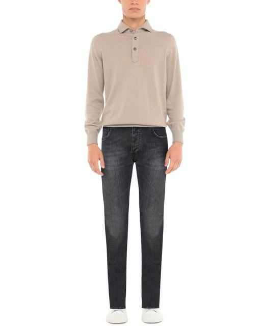 BE ABLE Gray Jeans Cotton, Elastane for men