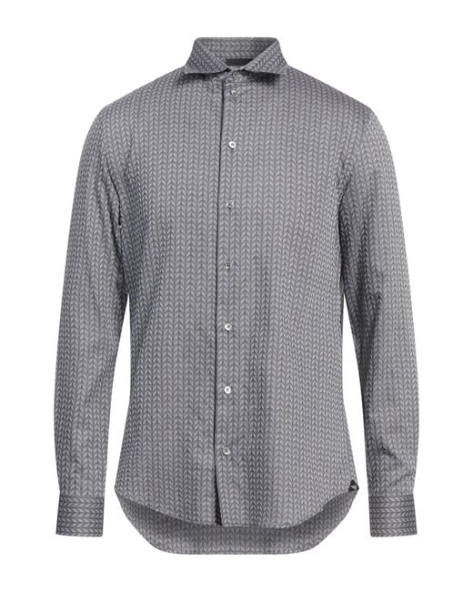 Emporio Armani Gray Shirt Cotton for men
