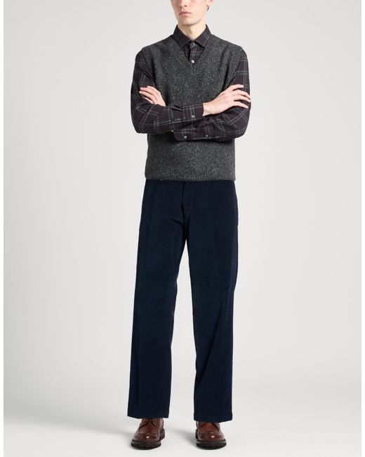 Paolo Pecora Blue Pants Cotton, Elastane for men