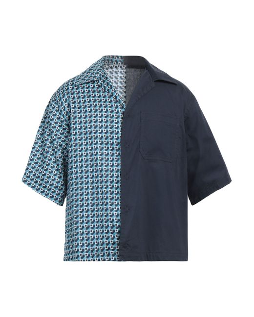 Salvatore Santoro Blue Shirt for men