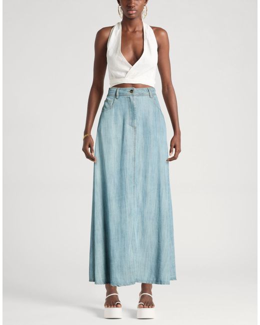 Kaos Blue Denim Skirt Lyocell