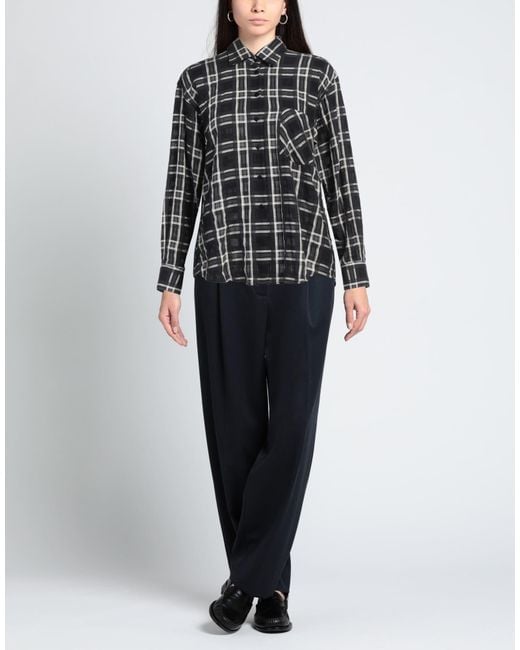 Xacus Black Shirt Cotton, Wool, Elastane