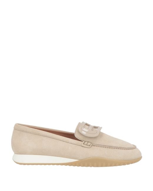 Hogan Natural Loafers Leather