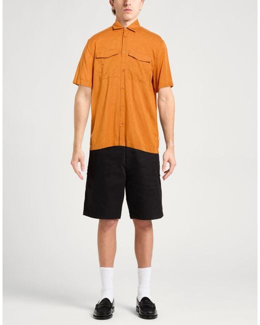 Liu Jo Orange Shirt Lyocell, Linen, Cotton for men