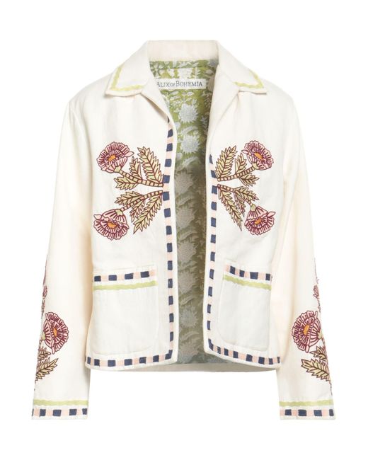 Alix Of Bohemia White Jacket Linen, Cotton
