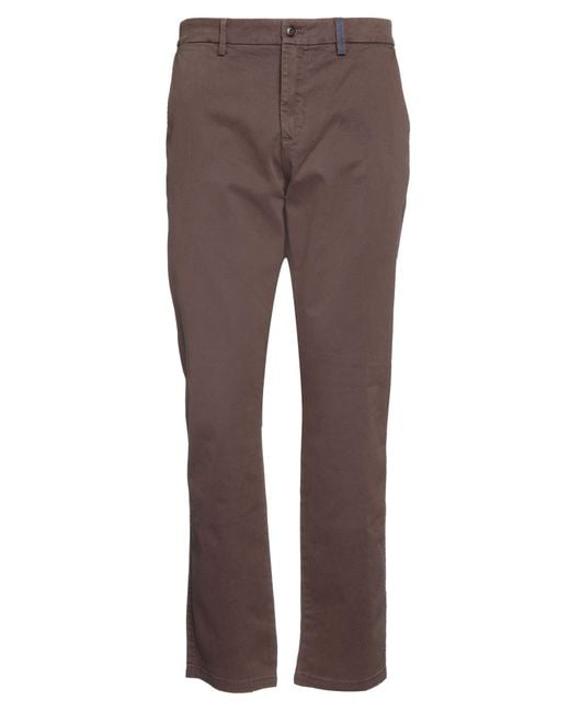 Harmont & Blaine Brown Blaine. Pants Cotton, Elastane for men
