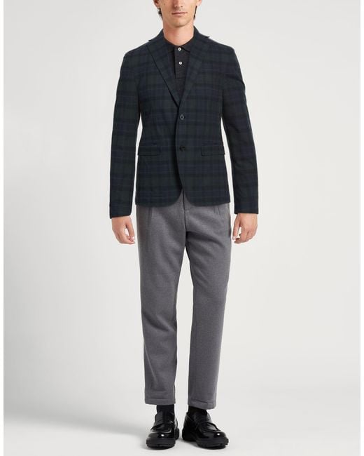 Messagerie Blue Dark Blazer Cotton, Elastane for men