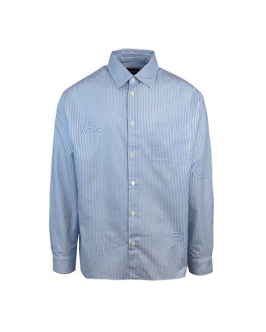 Camicia di A.P.C. in Blue da Uomo