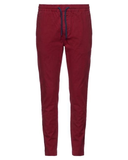 Paul Smith Red Pants Cotton, Elastane for men