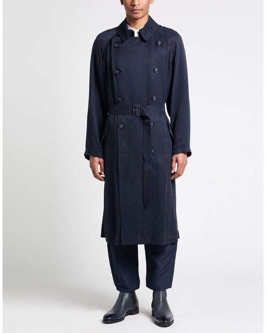 Giorgio Armani Blue Overcoats & Trench Coats for men