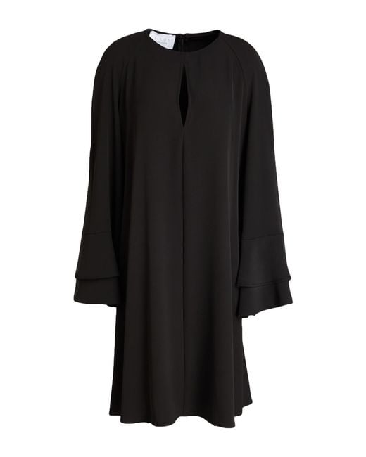Kaos Black Midi Dress Polyester, Elastane