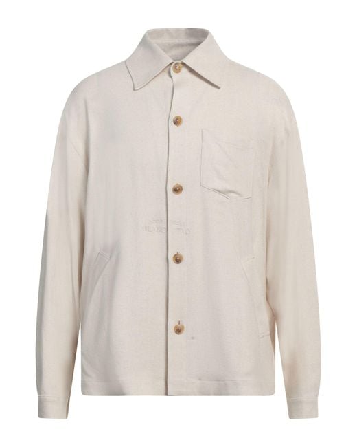 Gcds White Shirt Viscose, Linen, Cotton for men