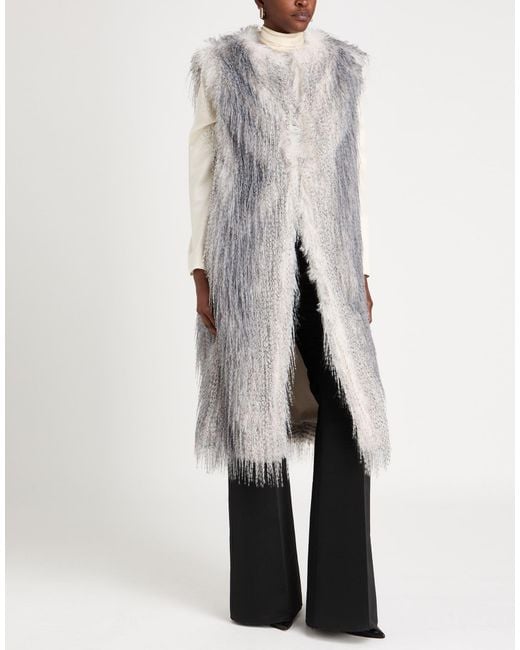 Twinset Gray Shearling & Teddy