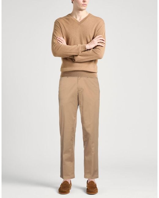 Dunhill Natural Pants Cotton, Mulberry Silk, Elastane for men