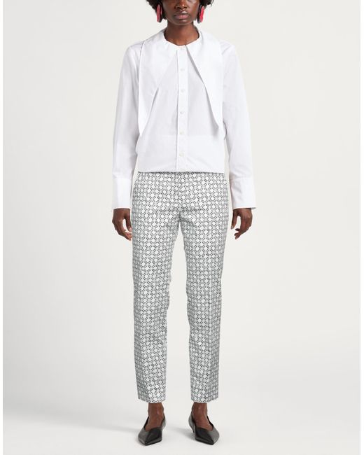 Peserico Gray Midnight Pants Cotton, Elastane